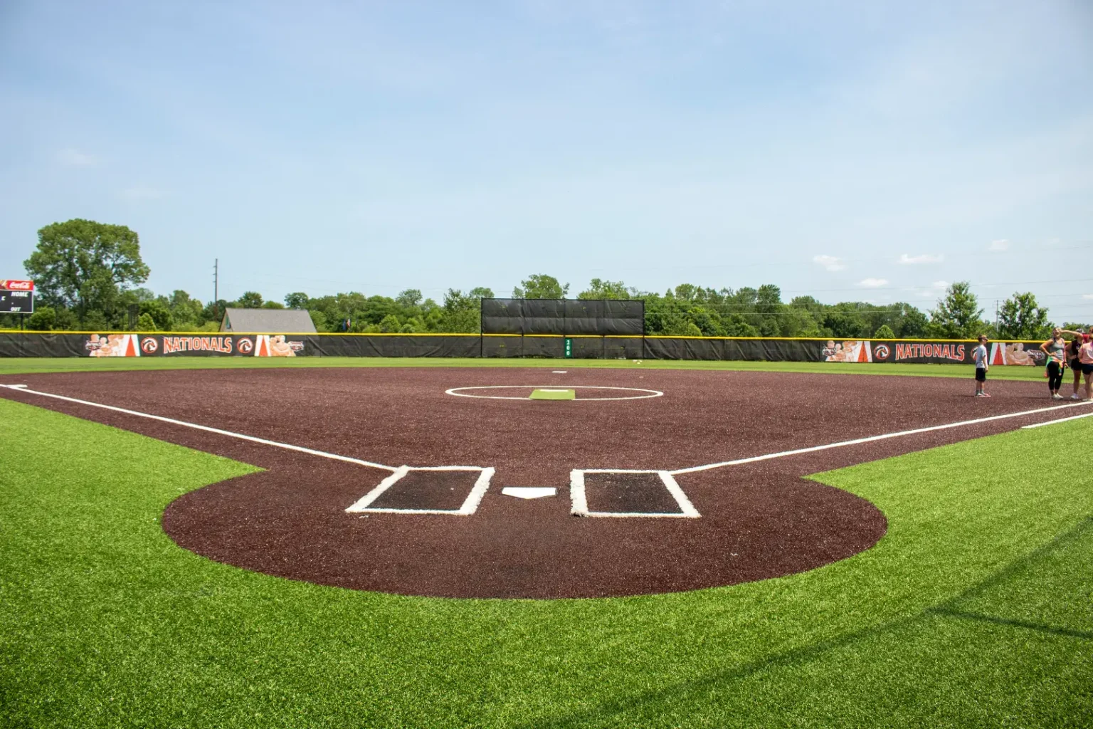 grass and dirt baseball field