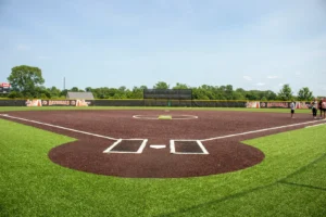 grass and dirt baseball field