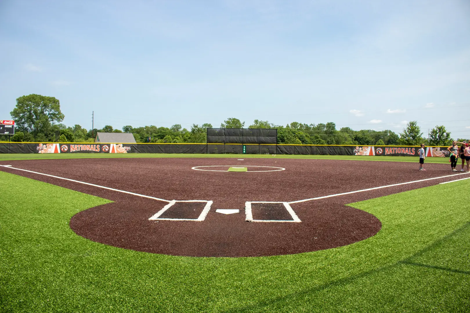 grass and dirt baseball field